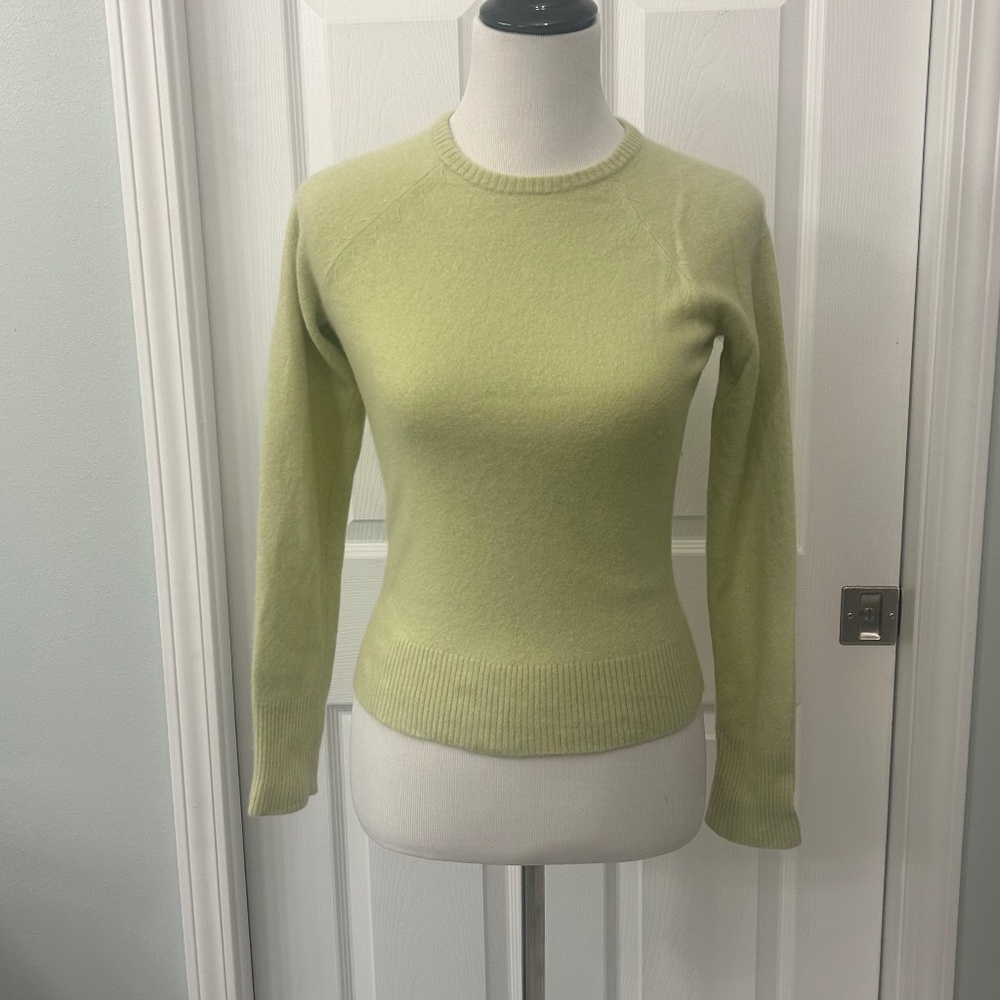 Pistachio Green 100% Cashmere Ann Taylor Sweater
